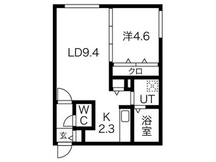 STEADY STATE MOTOMACHIステディステート元(1LDK/4階)の間取り写真