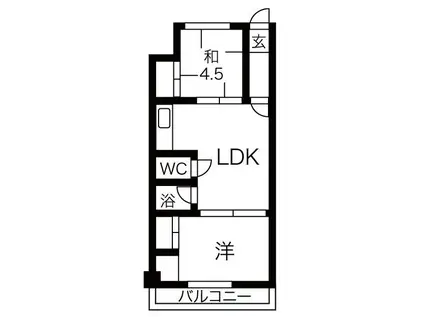 石橋ハイツI(2LDK/7階)の間取り写真