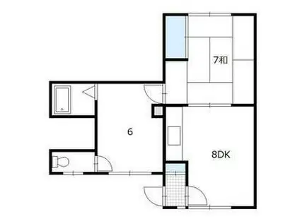 竹田マンション(2DK/2階)の間取り写真