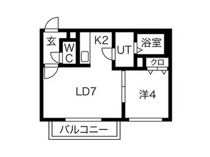 エスポワールN (1DK/3階)の間取り写真