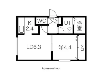 エルフ11(1LDK/1階)の間取り写真
