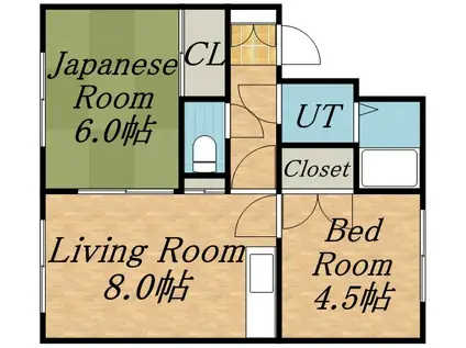 シャトルTH10(2DK/3階)の間取り写真