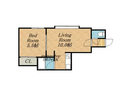 レスポール(1LDK/2階)の間取り写真