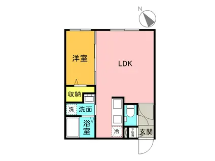 VICTOIRE麻生(1LDK/1階)の間取り写真