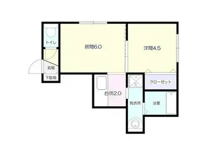 サクシードN33E5(1LDK/3階)の間取り写真