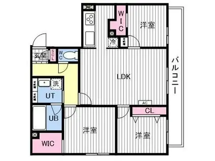 ASTER S14(3LDK/3階)の間取り写真