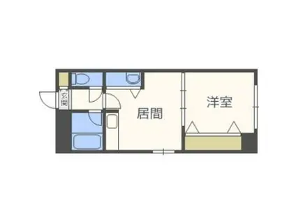 リバティー藤(1LDK/4階)の間取り写真