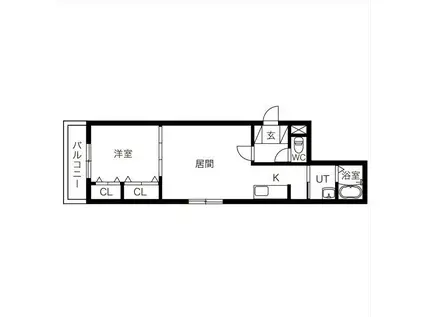 POLLUX N20(1LDK/2階)の間取り写真