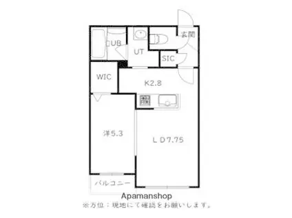 菊水5-2MS B棟(1LDK/2階)の間取り写真