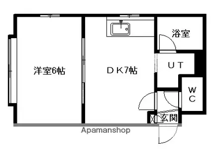 S-COURT17(1DK/2階)の間取り写真
