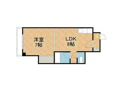 メゾン21(ワンルーム/2階)の間取り写真