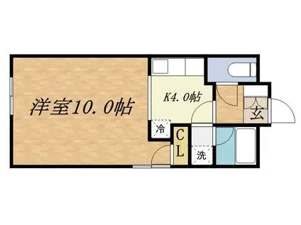 ユートピア清田32(1K/2階)の間取り写真