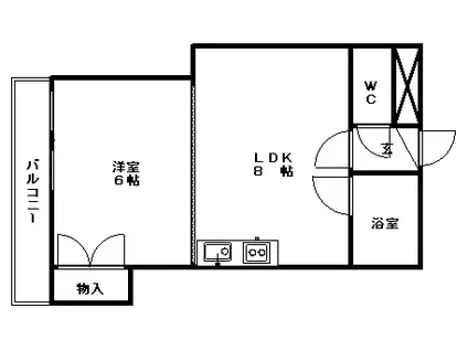 SKコスモビル(1LDK/2階)の間取り写真