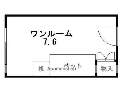 ドエル美園(ワンルーム/6階)の間取り写真