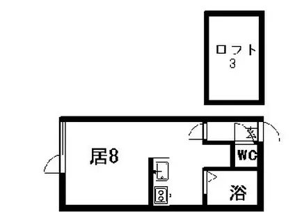 パインバレー羊ヶ丘(ワンルーム/3階)の間取り写真