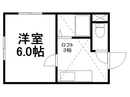 エクセルなかの(1K/1階)の間取り写真