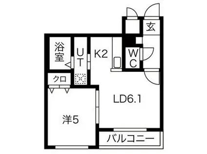 SCHNABEL(1LDK/4階)の間取り写真