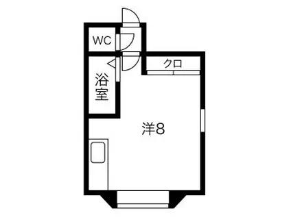 ローヤルハイツみはらし公園(ワンルーム/3階)の間取り写真