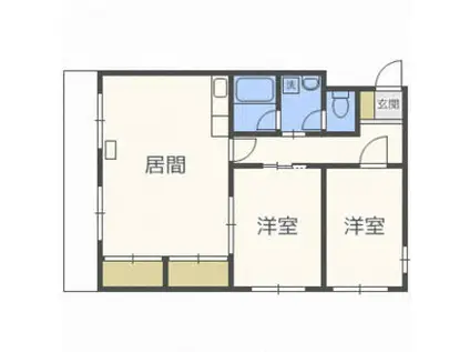 南平岸313(2LDK/4階)の間取り写真