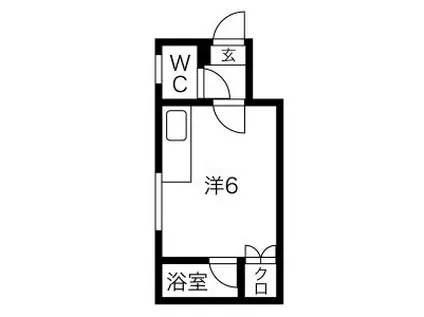 デイリーハット(ワンルーム/3階)の間取り写真