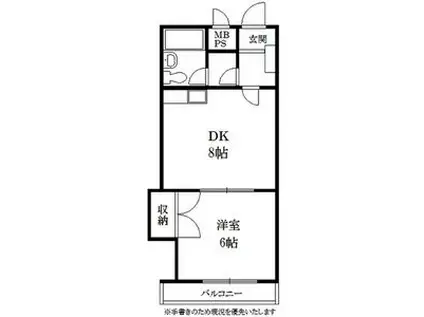 第一恵信ビル(1LDK/3階)の間取り写真