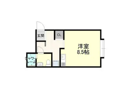 GOOD平岸(1K/2階)の間取り写真