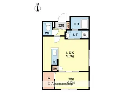DPレジデンス北広島(1LDK/4階)の間取り写真