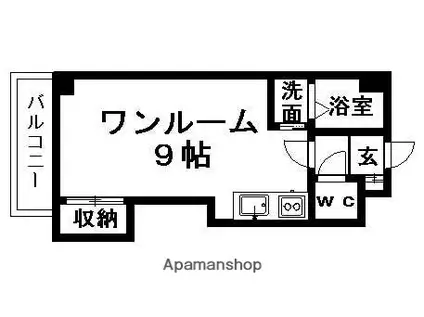 ルートフランセ36(ワンルーム/2階)の間取り写真