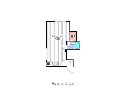 シャルマン平岡(ワンルーム/2階)の間取り写真