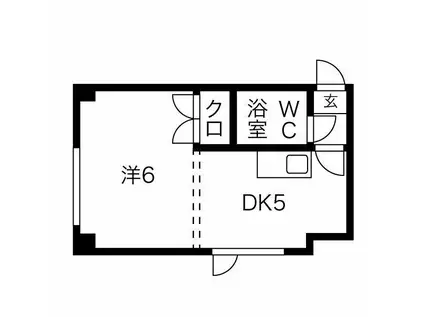 GLAMZ南平岸(1DK/3階)の間取り写真
