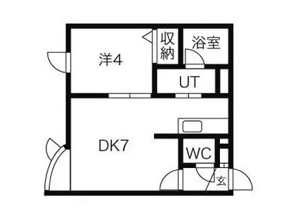 アークコート南白石(1LDK/3階)の間取り写真