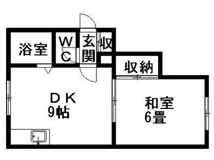 第10住友ビル(1LDK/3階)の間取り写真