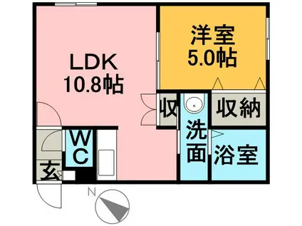 FELICE(1LDK/1階)の間取り写真