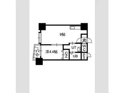 ル・ノール福住(1LDK/3階)の間取り写真