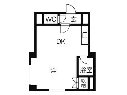 メゾン・ド・ラフィアン(1DK/1階)の間取り写真