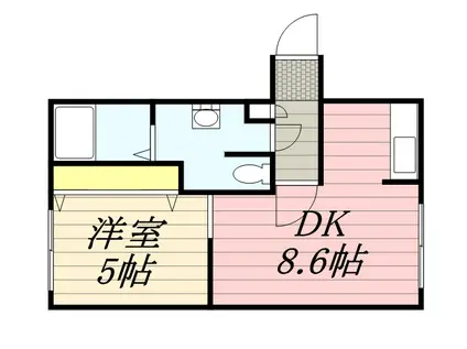 BLANCNOIRイーストSAPPOROANDANTE(1LDK/2階)の間取り写真