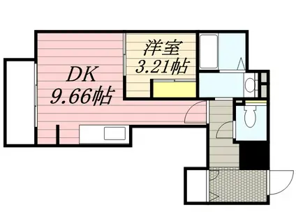 KDXレジデンス豊平公園(1LDK/5階)の間取り写真