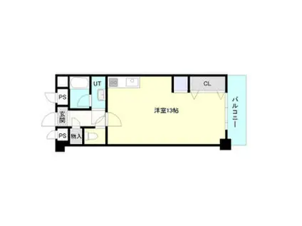 平岸パールハイム(ワンルーム/3階)の間取り写真