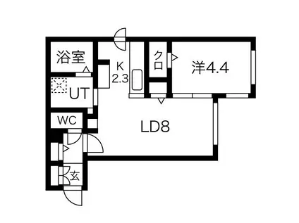 MAISON DE L(1LDK/1階)の間取り写真