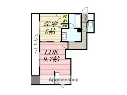 プレジデント豊平(1LDK/8階)の間取り写真