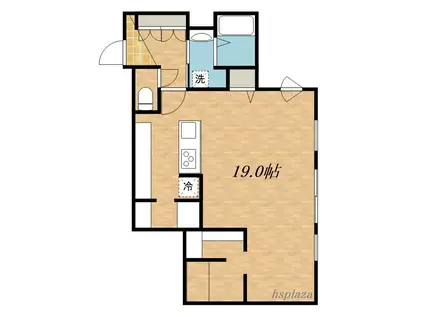 ピオネロ月寒(ワンルーム/4階)の間取り写真