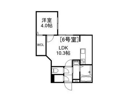 ALIVIS美園(1LDK/4階)の間取り写真