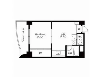 アベニールプルミエ(1DK/6階)の間取り写真