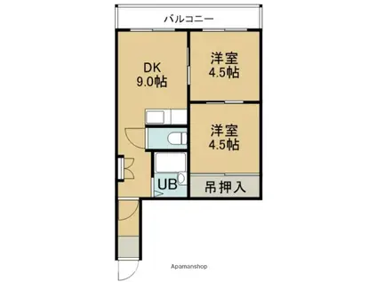 エイブルOKAMURA(2DK/5階)の間取り写真