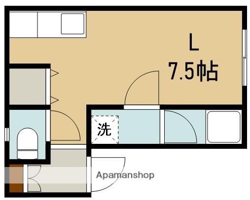 コミュニティ上野Ⅲ(ワンルーム/1階)の間取り写真