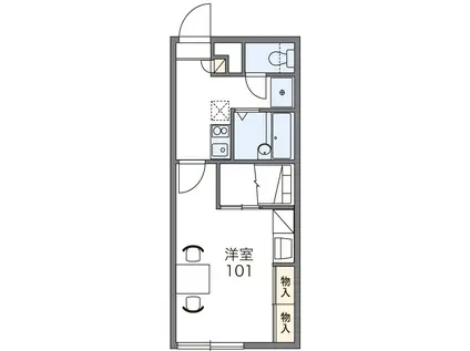 レオパレスドミール湯川(1K/2階)の間取り写真