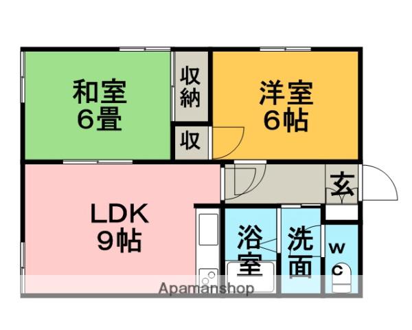 第1ハイツ近藤(2LDK/2階)の間取り写真