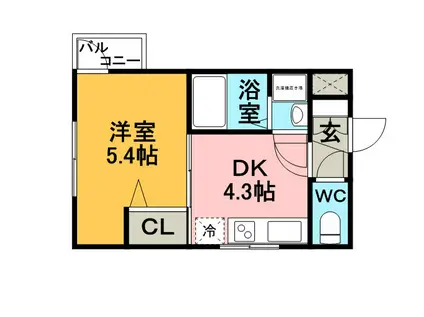 プロムナード(1K/3階)の間取り写真