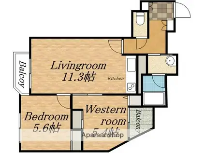 ドリームアベニュー広和NO16(2LDK/2階)の間取り写真