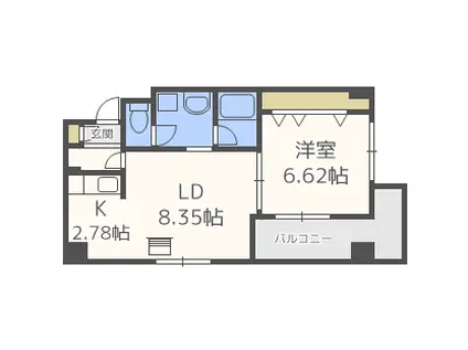 A STAGE(1LDK/2階)の間取り写真